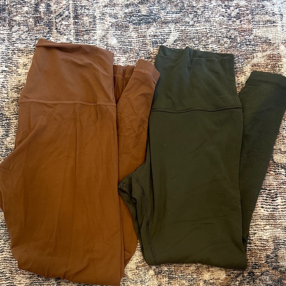 lululemon athletica Align Brown and Green Leggings